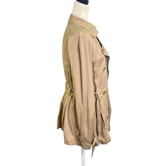 Michael Michael Kors Large Women’s Tan Classic Belted Lightweight Trench Coat - Picture 7 of 12